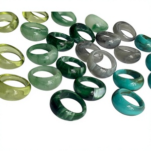 Nouvelles bagues larges en résine marbrée colorée, classiques et tendance pour femmes, bagues cocktail en acrylique uniques et épaisses, bijoux unisexes - Product Image 6
