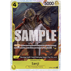 One Piece the Card Game Sanji OP04-104 SR (JAP) Material de Papel - Product Image 1