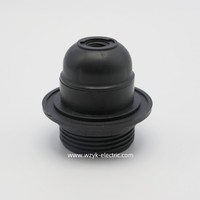 (YK745B) porte-ampoule demi-dent douille à vis Base de lampe style E14/E27 plastique rétro 220V OEM noir blanc