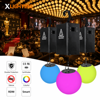 Boule cinétique LED RGBW DMX512 avec treuil DMX512 pour spectacle, mariage, club, événement, éclairage de plafond programmable