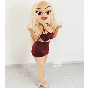 Disfraz de Mascota Personalizable Impreso en 3D de Chica Bailarina Sexy, Supermodelo, Lencería, Stripper, Personaje Femenino con Cabello Rizado <span class=keywords><strong>para</strong></span> <span class=keywords><strong>Halloween</strong></span> - Product Image 5