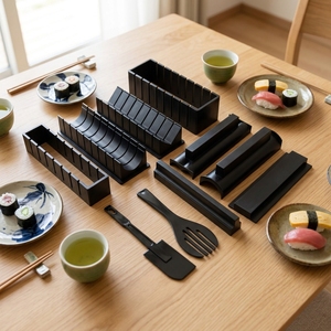 Gadget de formage multi-formes ESTICK, moule à <span class=keywords><strong>sushi</strong></span> carré en forme de cœur, plastique HIPS de qualité alimentaire, version universelle manuelle pour la <span class=keywords><strong>maison</strong></span> - Product Image 2