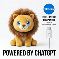 Juguete de Peluche Interactivo Lion ChatGPT con Ojos LED Dinámicos, Activación por Voz, Búsqueda de Información, Bajo MOQ, OEM Disponible, Venta al Por Mayor