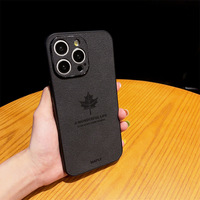 Luxe Cortex Arbre Feuille d'érable feuilles Mat Téléphone étui pour iphone 12 13 14 15 16 Pro Max Plus X Xs Max XR Pare-chocs coque Couverture Arrière
