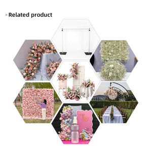 Обещание на заказ искусственный цветок ряд свадебный стол центральный элемент шелковые розы цветы бегун - Product Image 5