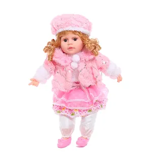 Wholesale 18 Inch Musical Baby Girl Dolls Fashion Different Styles Dolls With Curly Hair For Kids