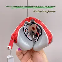 Étui de rangement portable pour lunettes de soleil, mignon, anti-chute, en silicone imperméable, avec design suspendable