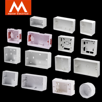 Boîte de surface CE durable 1-3 gang, montage facile, boîte à interrupteur en PVC PB135, boîte de surface/de fond pour interrupteur électrique