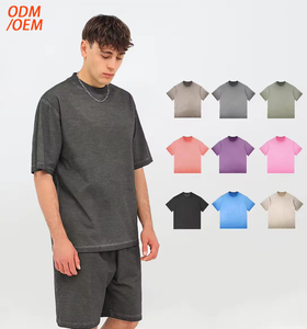 Camiseta de Algodón Puro de Manga Corta con Cuello Clásico Estilo Vintage, Atuendo Deportivo Moderno y Elegante, Ajuste Holgado Cómodo y Transpirable - Product Image 1