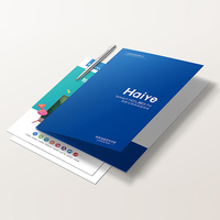 Brochure personnalisée A4 à couverture rigide avec design de proposition sur une page dorée, papier couché, plastification, dossier de présentation