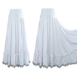 Women Full Circle Long <b>Skirt</b> Ruffled Dance <b>Skirt</b> For Ballroom Ethnic Dance <b>Flamenco</b> Parties Stage Performances Dancing Costumes - Product Image 3
