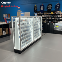 Présentoir LED sur pied repositionnable à double face pour cartes de sport, cartes de baseball et cartes TGC, en acrylique, pour collection et exposition en magasin