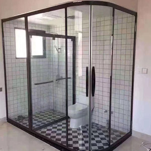 حار بيع زجاج الاستحمام المقسى المقصورة عالية الجودة الحمام الزاوية المغاسل مع الإطار - Product Image 4