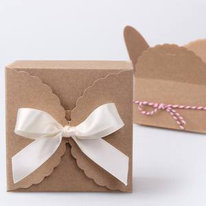 新鲜なソリッドカラースクエア手作り石鹸弓折りたたみ箱かわいいピンクと白カードギフトボックス紙箱 - Product Image 4