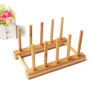 Support de Présentation en <span class=keywords><strong>Bois</strong></span> Naturel à 4 Compartiments Certifié FDA LFGB SGS pour la Maison, la Cuisine, les Restaurants et la Restauration, Antidérapant - Product Image 4