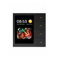 Interrupteur mural intelligent Tuya Larkkey Zigbee 3.0 avec écran LCD et détection radar pour rideaux, éclairages et scènes - Contrôle centralisé