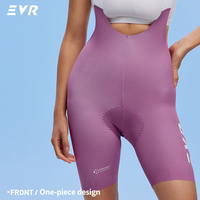 Maillot de cyclisme ajusté en nylon anti-humidité sans coutures EVR Custom 65KG pour vélo de route, et short de cyclisme à bretelles pour femme, été, OEM