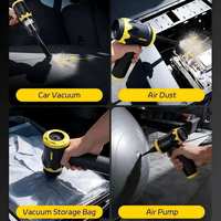 Aspiradora Inalámbrica Portátil para Auto, ABS, 20000Pa, Motor sin Escobillas, 4 en 1, Plegable, Mini, Carga USB