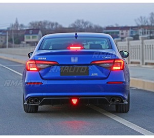 Diffuseur de pare-chocs arrière de voiture, spoiler noir brillant, accessoires de voiture pour Honda Civic berline 11e génération 2022, protection de pare-chocs, kit carrosserie - Product Image 3