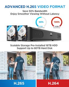 Отличная камера дневного и ночного видения 4K для бизнеса, система видеонаблюдения 64CH NVR для простой установки системы безопасности проекта - Product Image 5