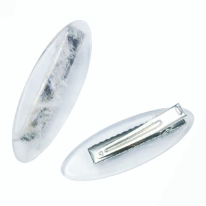 Barrettes à cheveux ovales en quartz clair, très populaires - Product Image 6