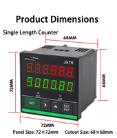JK76 Penghitung Panjang Digital Tipe Roller untuk Kabel dan Kawat, Meter Panjang Elektronik Khusus dengan Pengingat Alarm Terprogram AC220V DC12V/24V