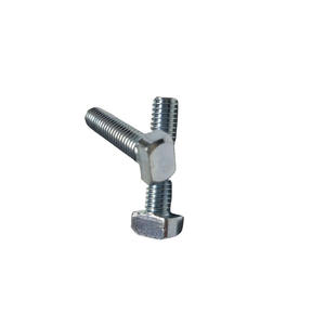 Connecteurs de profilés en aluminium industriels conformes à la norme ASME 20 30 40 45 mm, norme nationale, boulons en T, écrous en T avec finition unie, tête plate - Product Image 1