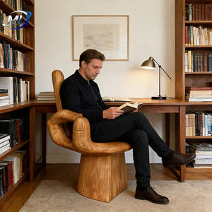 WISEMAX FURNITURE Canapé individuel en bois massif en forme de doigt, design moderne, pour l'extérieur, l'hôtel, l'appartement, le salon - Product Image 2