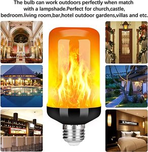 Flame Light Bulb E27 Christmas Decor <strong>Led</strong> Flickering <strong>Fire</strong> Simulated Lamps 3W <strong>Fire</strong> Lights for Indoor Outdoor Garden Holiday Decor - Product Image 5