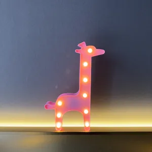 Lampu malam LED 3D Flamingo lampu kaktus nanas lampu Motif awan romantis untuk dekorasi Natal anak-anak Dekorasi Rumah