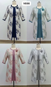 Robes élégantes pour femmes, ensembles de vêtements grande taille, costumes pour femmes de Turquie, robe deux pièces pour femmes 2022 pour l'église - Product Image 2