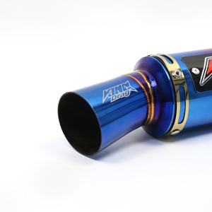 51mm universel moto <span class=keywords><strong>silencieux</strong></span> d'échappement longueur bleu couleur tuyau Scooter pour GY6 échappement CBR125 FZ400 <span class=keywords><strong>Z750</strong></span> R1 R3 R6 SC025 - Product Image 6