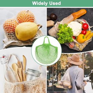 1-Pack Cotton <b>Mesh</b> Bag, Reusable Washable <b>Mesh</b> <b>Net</b> String Grocery Bag with Short Handle, Portable <b>Net</b> Tote for Fruit&Vegetables - Product Image 3