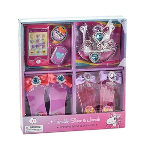SY Beautiful principessa Playhouse per bambini corona collana scarpe gioielli combinazione di <span class=keywords><strong>trucco</strong></span> in plastica <span class=keywords><strong>Set</strong></span> per il gioco delle ragazze giocattoli - Product Image 1