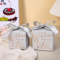 Luxe 8 cm Or Paillettes Synthétique Papier Boîte De Faveur De Mariage Bling Bling Bling Bonbons Boîte-Cadeau avec Ruban