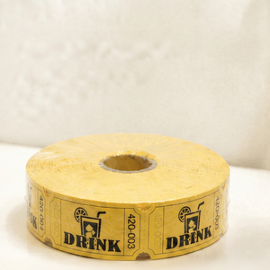 Perforated Tear Drink Tickets Flexographic Printed Drink Logos Easy Tear Drink Tickets Printed Drink Ticket Design - Product Image 1