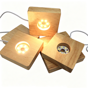 Base <span class=keywords><strong>de</strong></span> lampe <span class=keywords><strong>de</strong></span> nuit LED USB <span class=keywords><strong>en</strong></span> <span class=keywords><strong>bois</strong></span> <span class=keywords><strong>de</strong></span> chêne naturel rond <span class=keywords><strong>de</strong></span> 6 <span class=keywords><strong>cm</strong></span> avec interrupteur, intensité réglable, 3 couleurs, blanc chaud, pour boule <span class=keywords><strong>de</strong></span> cristal - Product Image 4