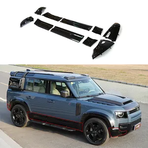 ABS Black For Land Rover Defender 110 130 2020-2024 Car Mudguard Front Rear  Wheel Mud Flaps Mud Guard Car Fender Accessories