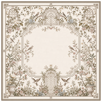 Tapis de table de mahjong carré personnalisé, motif floral vintage, tapis de jeu antidérapant en caoutchouc, OEM ODM
