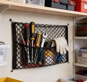 Red de almacenamiento colgante de doble capa para <span class=keywords><strong>maletero</strong></span> de <span class=keywords><strong>coche</strong></span>, organizador de carga antideslizante de malla de PP duradera 8-11 - Product Image 6