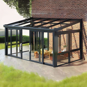 Solárium contemporáneo de vidrio independiente, cerramiento curvo para patio, invernadero exterior para villas y terrazas grandes - Product Image 1