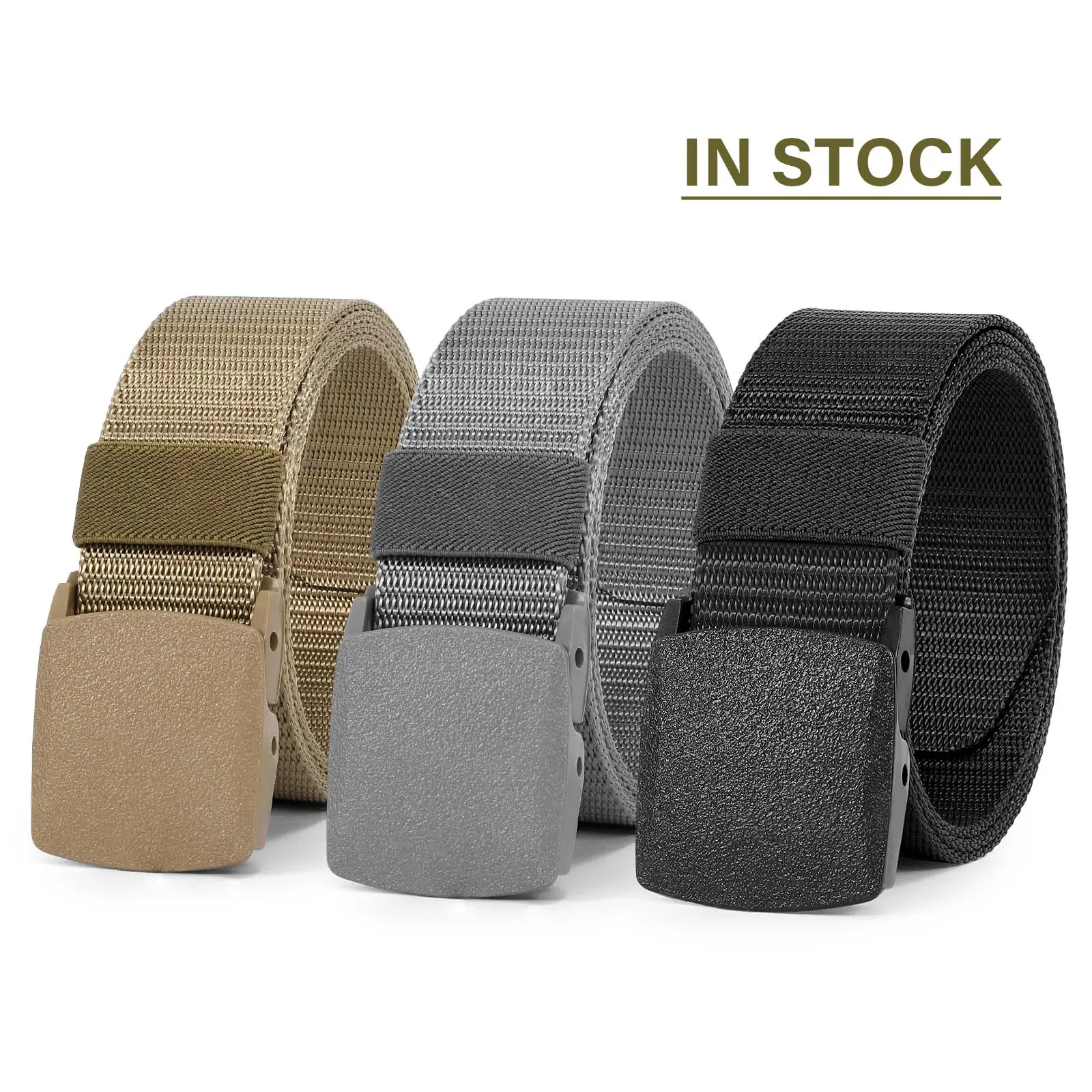 Custom High Quality Duabled Polyester Thickness 2.9mm Plastic Buckle Fabric Tactical Duty Battle Belt For Men