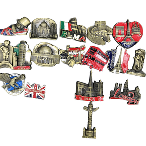 Imanes de Refrigerador Metálicos Grabados en 3D de Alta Gama, Conmemorativos, para Francia, Estados Unidos, Reino Unido, Nueva Zelanda - Product Image 1