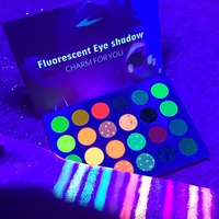 Palette de fards à paupières 24 couleurs Night Glow, paillettes fluorescentes, maquillage en poudre, iris doré, fard à paupières néon scintillant