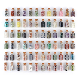 Bouteille en verre en gros avec éclats de cristal et gravier de pierres précieuses de chakra naturelles pour la lithothérapie, idéale pour les cadeaux - Product Image 6