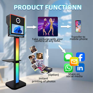 Cabina de Fotos Vintage con Pantalla Táctil de 15.6 Pulgadas, Cámara para Selfies y Software Gratuito, Carcasa para Cabina de Fotos DSLR - Product Image 5