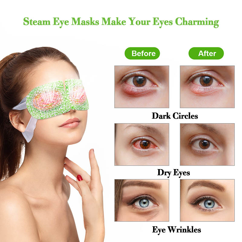 amazon hot sale custom hot steam print logo eye mask sleep 3d self heat steam eye mask