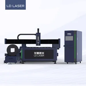 Fiber lazer kesim makinesi sac ve tüp 4000 watt fiber lazer kesim makinesi boru veya düz metal