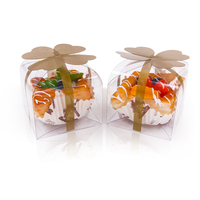 Cajas Para Pastel De plasico – boîtes à dragées transparentes pour cupcakes, pommes, coffrets cadeaux De mariage transparents en plastique Transparent, boîtes à cubes