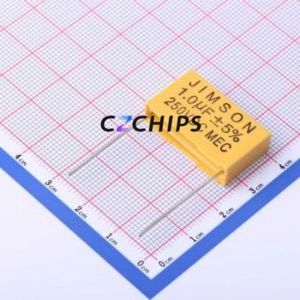 Condensateur à film MEC105J250D02, composant traversant (THT), P=22,5 mm, 1 µF, 5 %, 250 V, polyester - Product Image 1